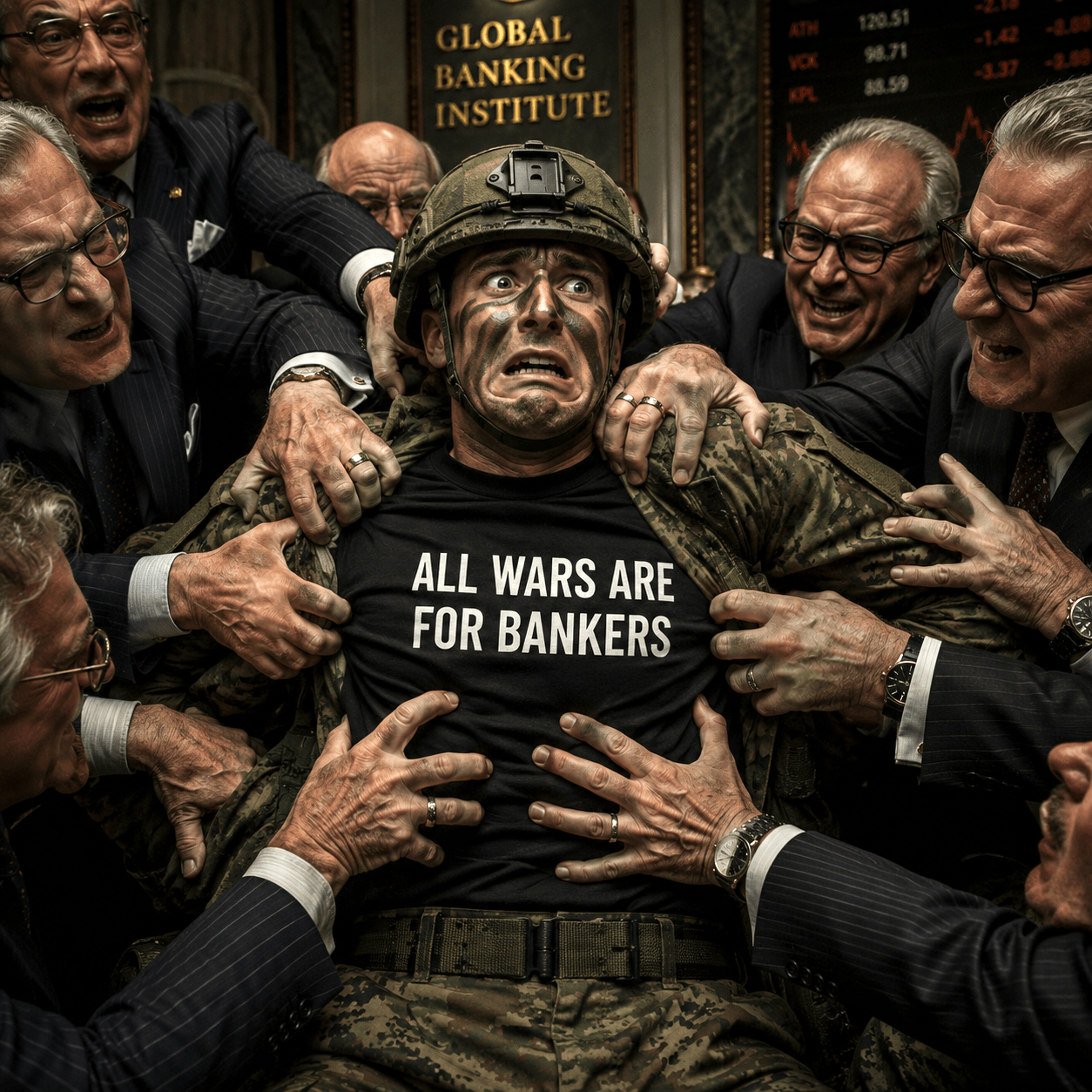 ALL WARS ARE FOR BANKERS t-shirt
