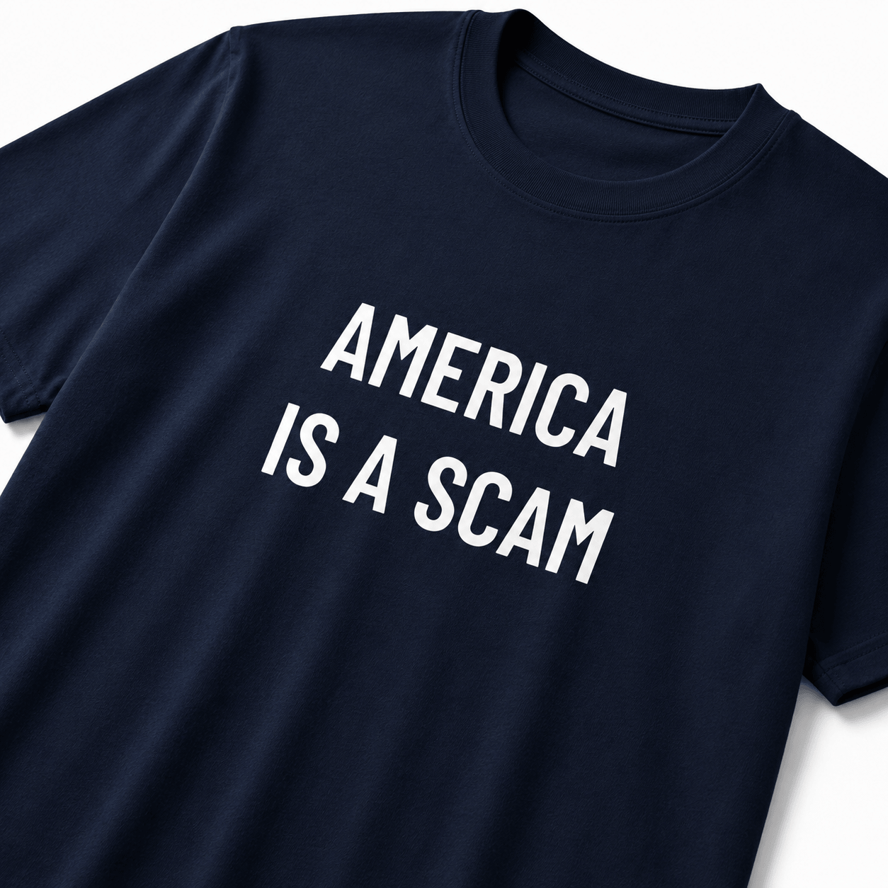 AMERICA IS A SCAM anti-establishment statement t-shirt | BASED ALT-WEAR
