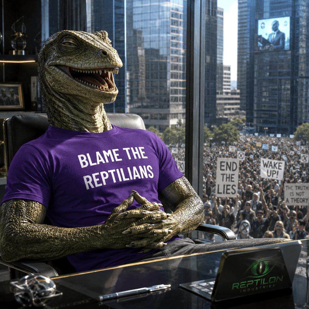 BLAME THE REPTILIANS t-shirt