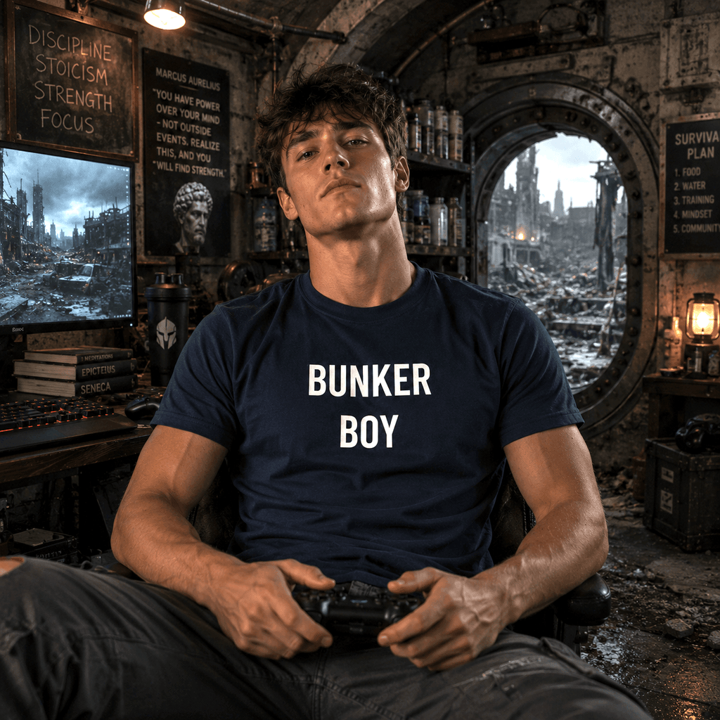 BUNKER BOY prepper-culture statement t-shirt | BASED ALT-WEAR