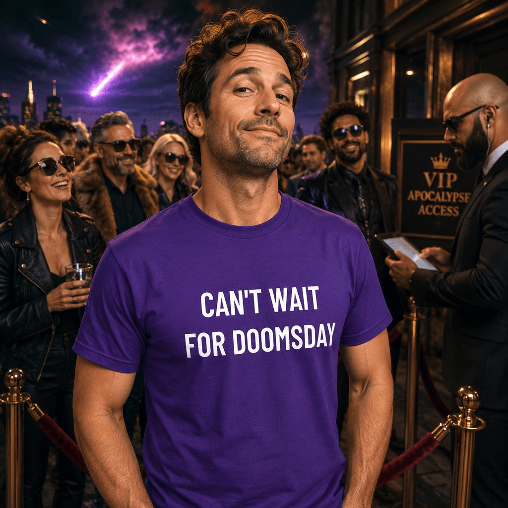 CAN'T WAIT FOR DOOMSDAY nihilist blackpill statement t-shirt | BASED ALT-WEAR
