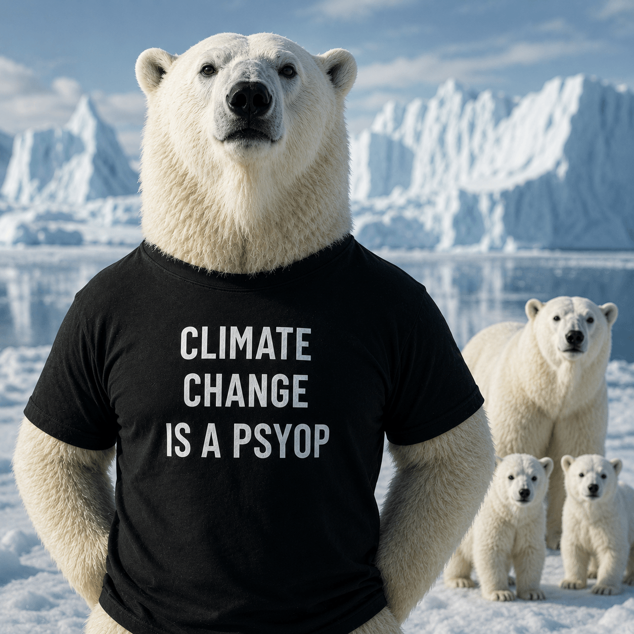 CLIMATE CHANGE IS A PSYOP t-shirt