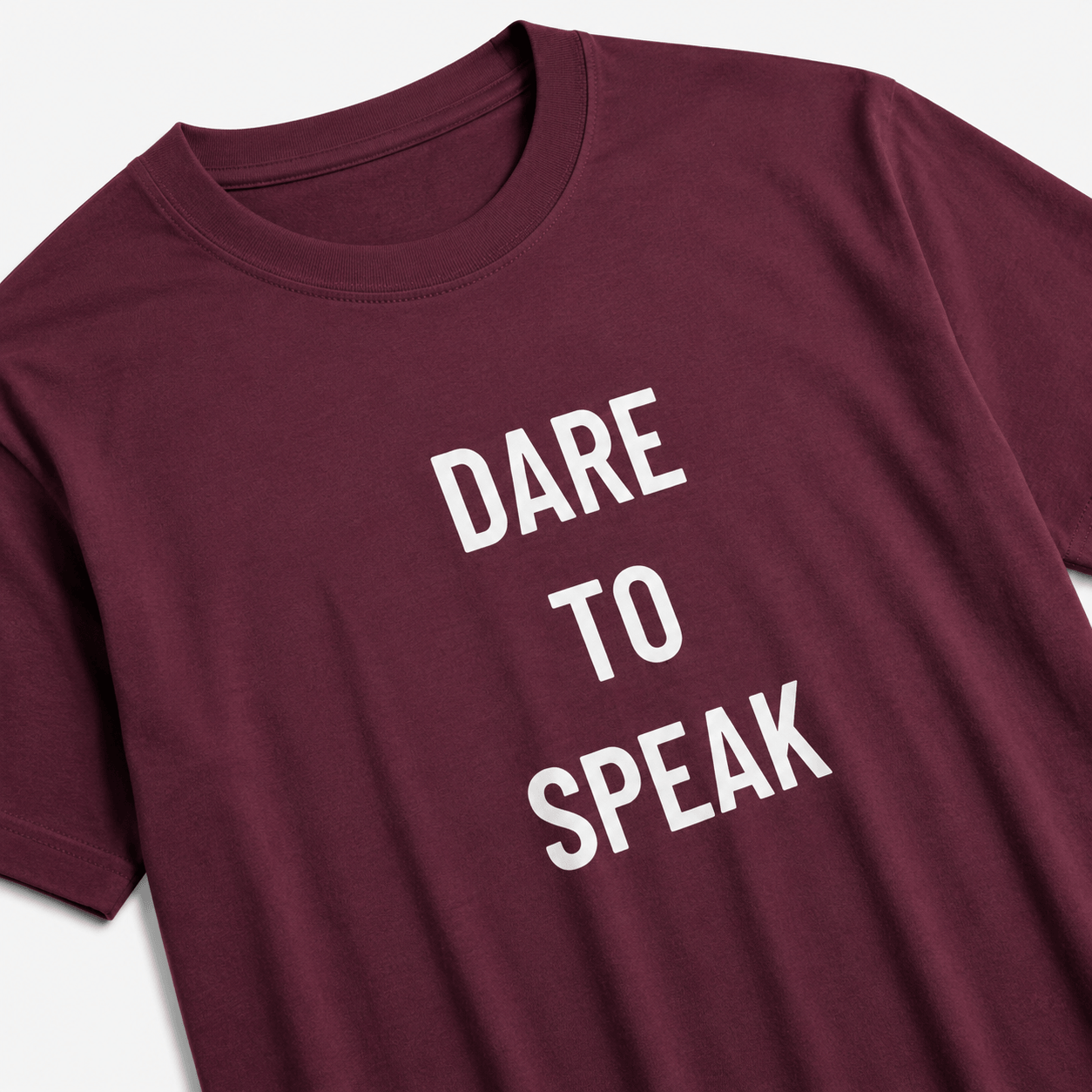 DARE TO SPEAK free-speech statement t-shirt featured front | BASED ALT-WEAR