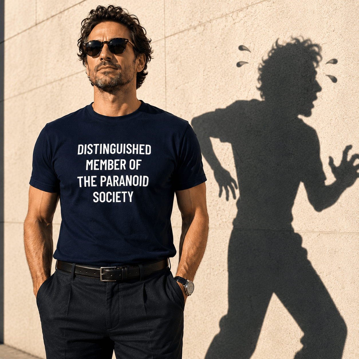 DISTINGUISHED MEMBER OF THE PARANOID SOCIETY t-shirt
