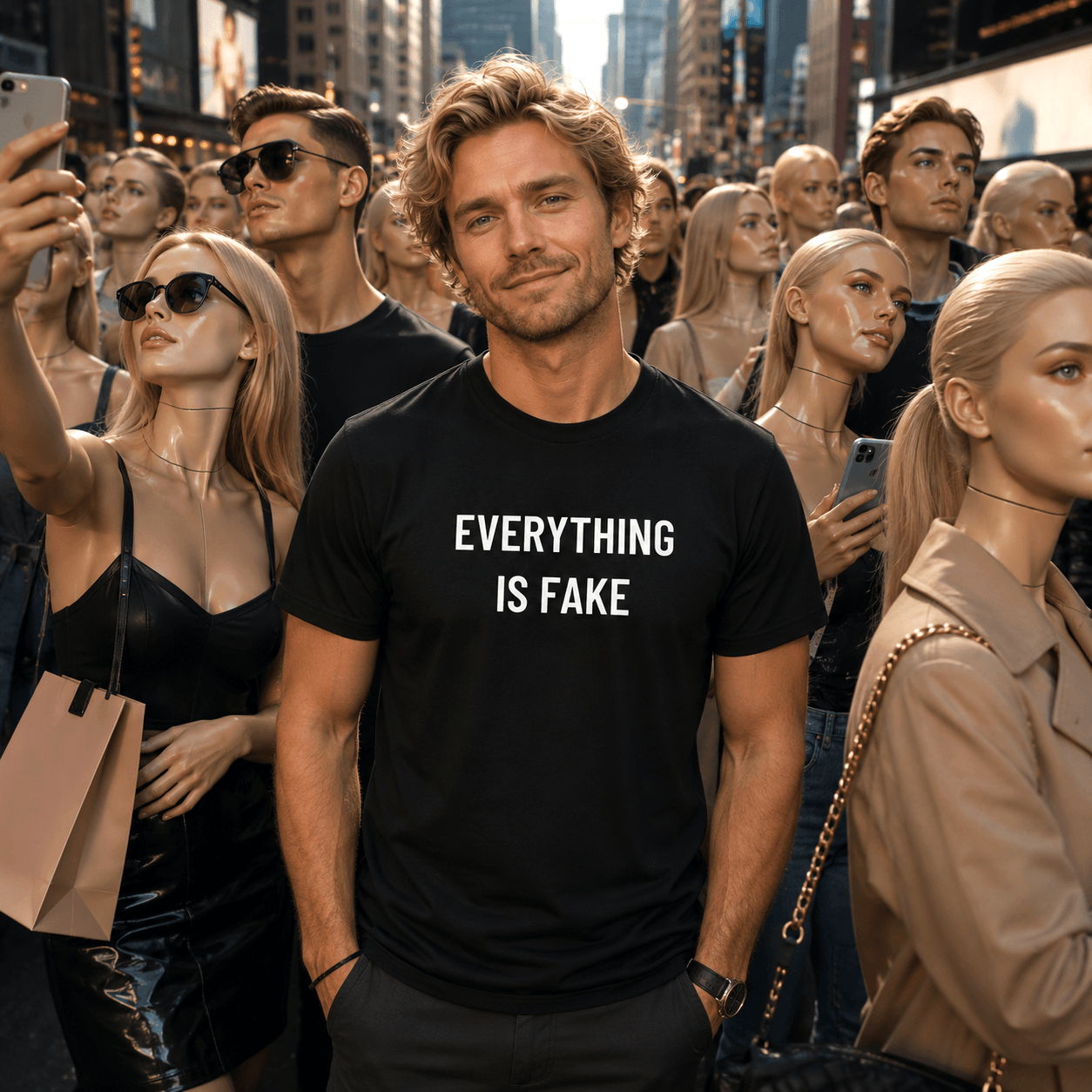 EVERYTHING IS FAKE t-shirt