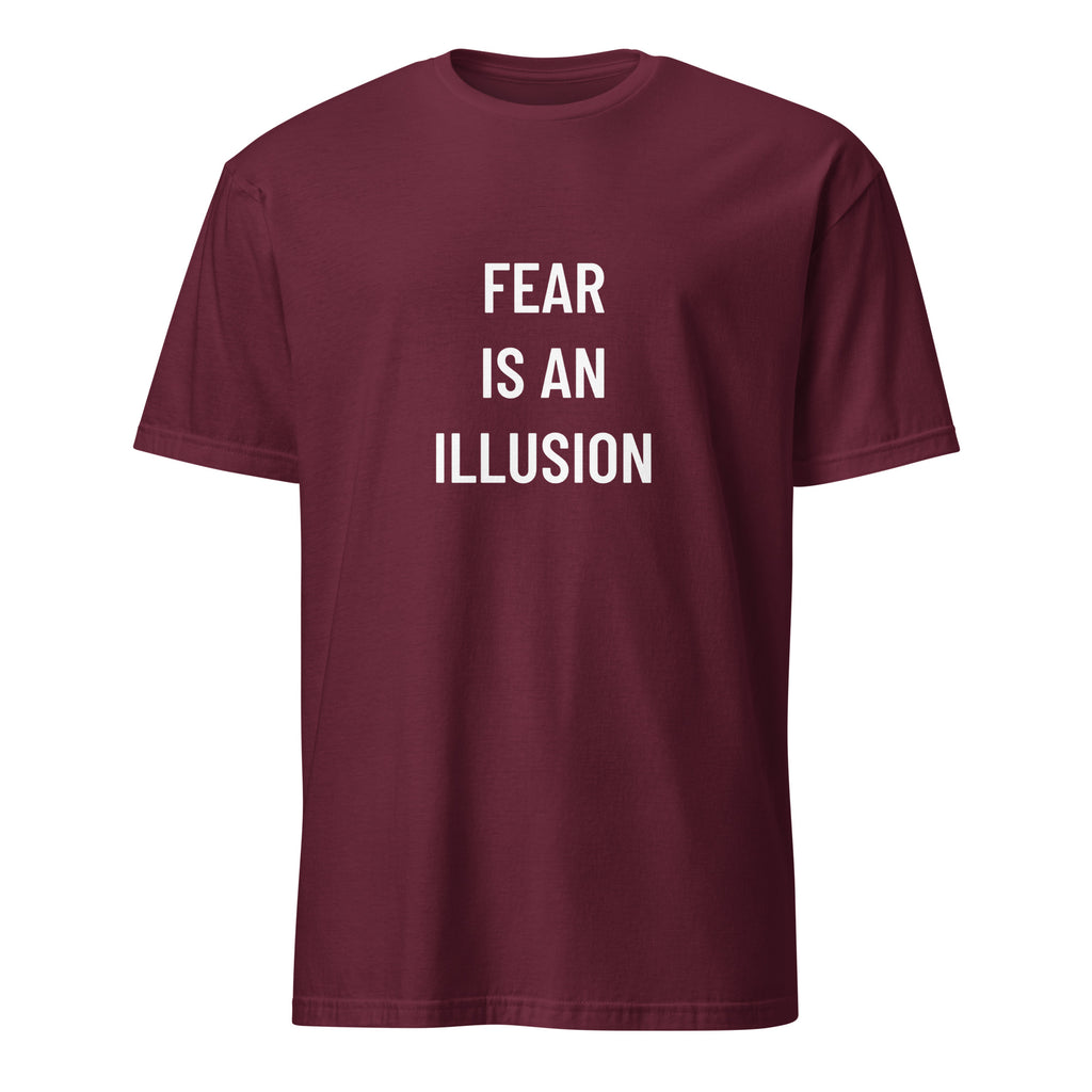 FEAR IS AN ILLUSION statement t-shirt in Red | BASED ALT-WEAR