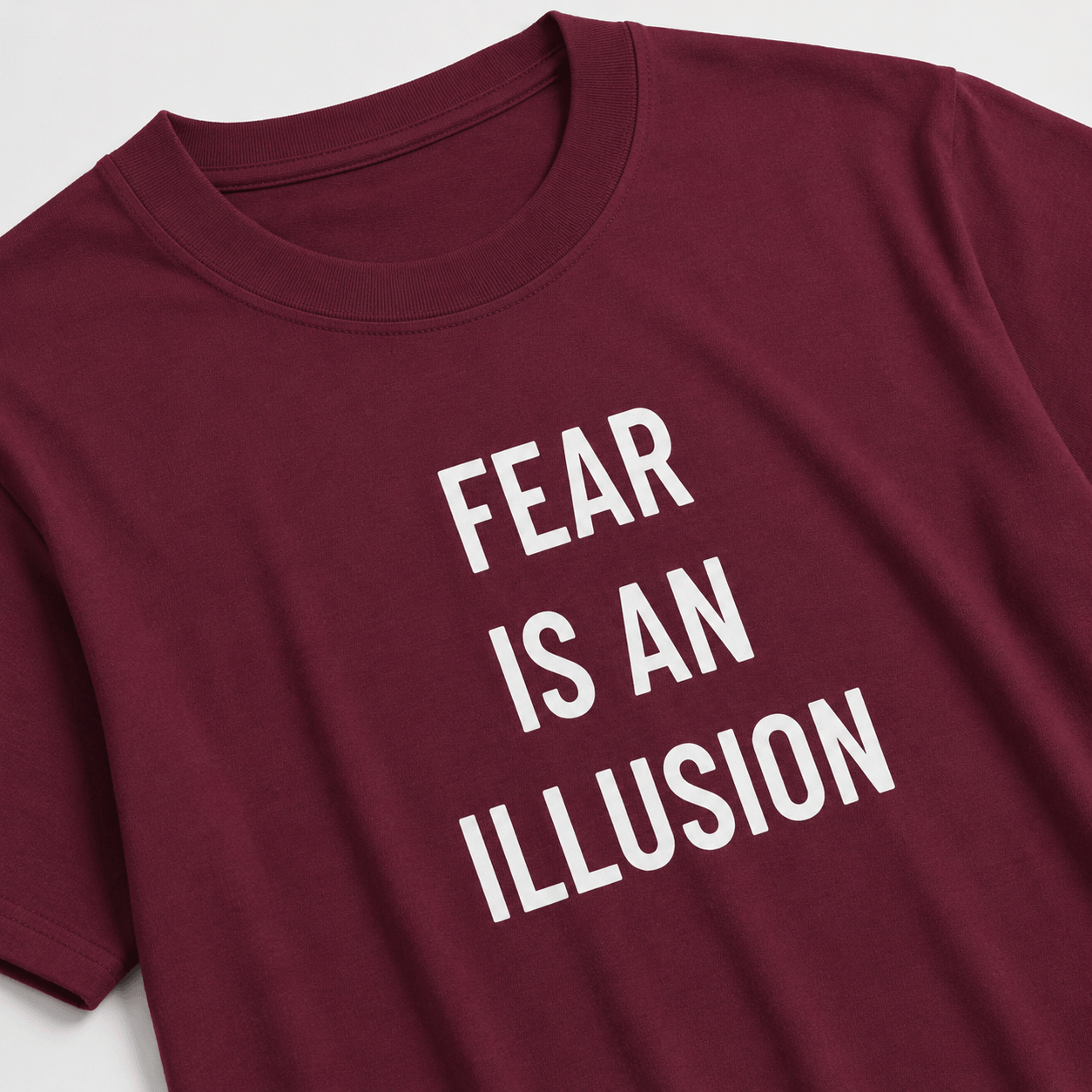 FEAR IS AN ILLUSION statement t-shirt featured back | BASED ALT-WEAR