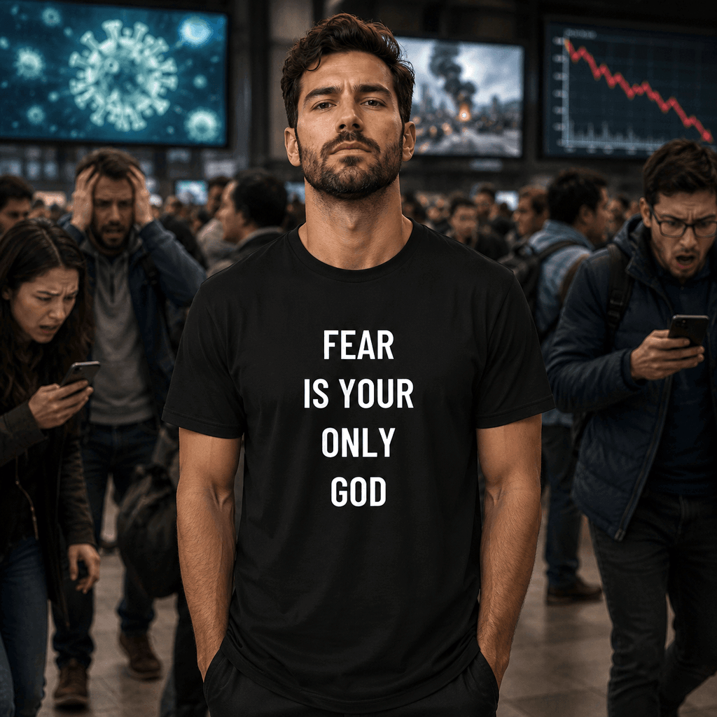 FEAR IS YOUR ONLY GOD nihilist blackpill statement t-shirt | BASED ALT-WEAR