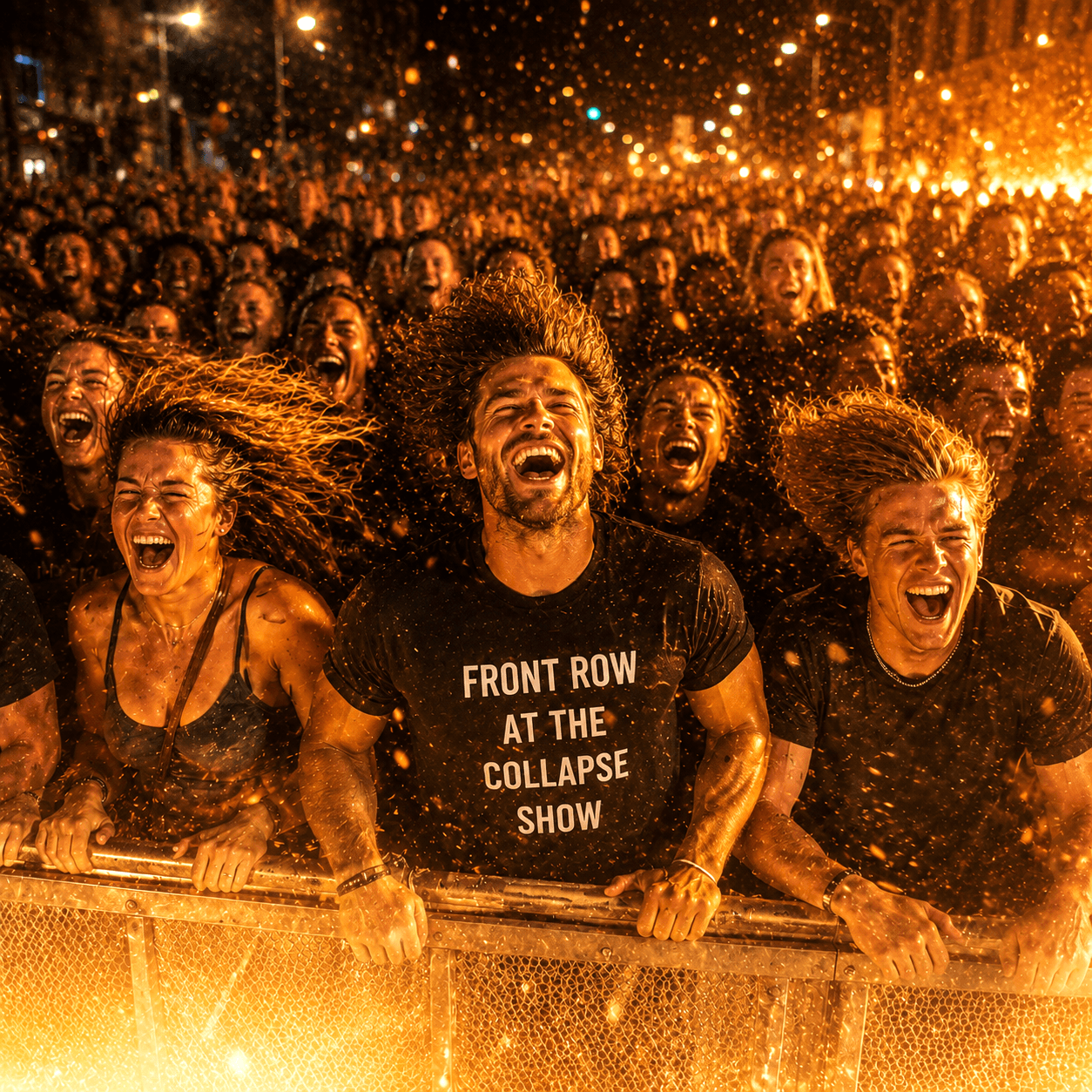 FRONT ROW AT THE COLLAPSE SHOW nihilist blackpill statement t-shirt | BASED ALT-WEAR