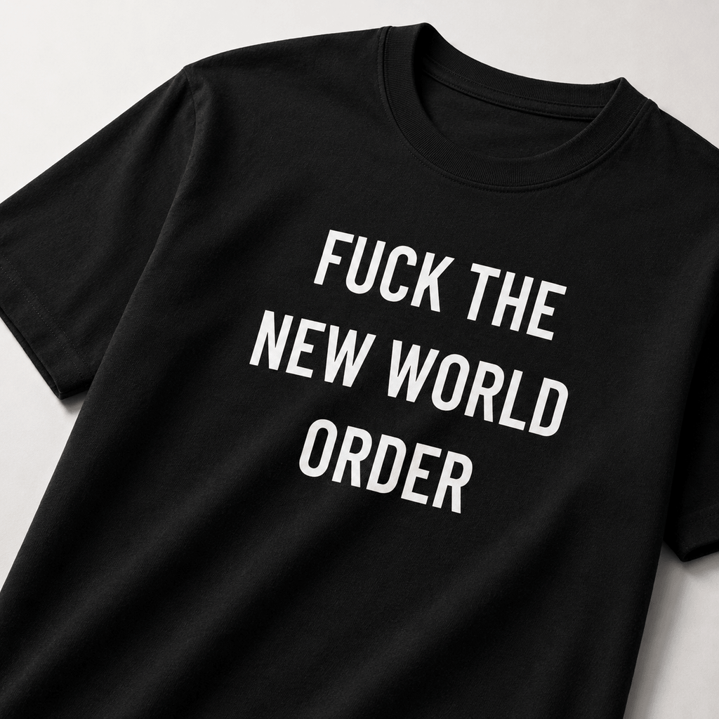 FUCK THE NEW WORLD ORDER anti-globalist statement t-shirt | BASED ALT-WEAR