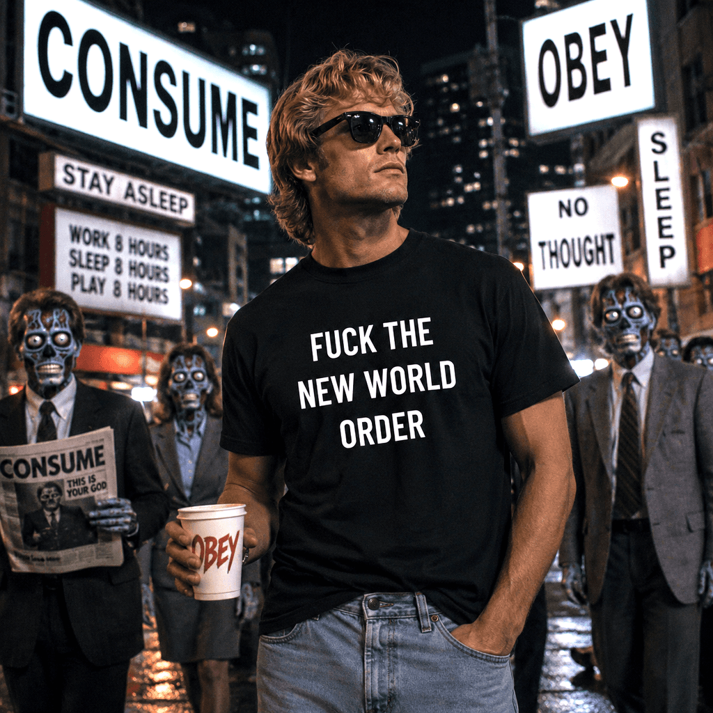 FUCK THE NEW WORLD ORDER anti-globalist statement t-shirt | BASED ALT-WEAR