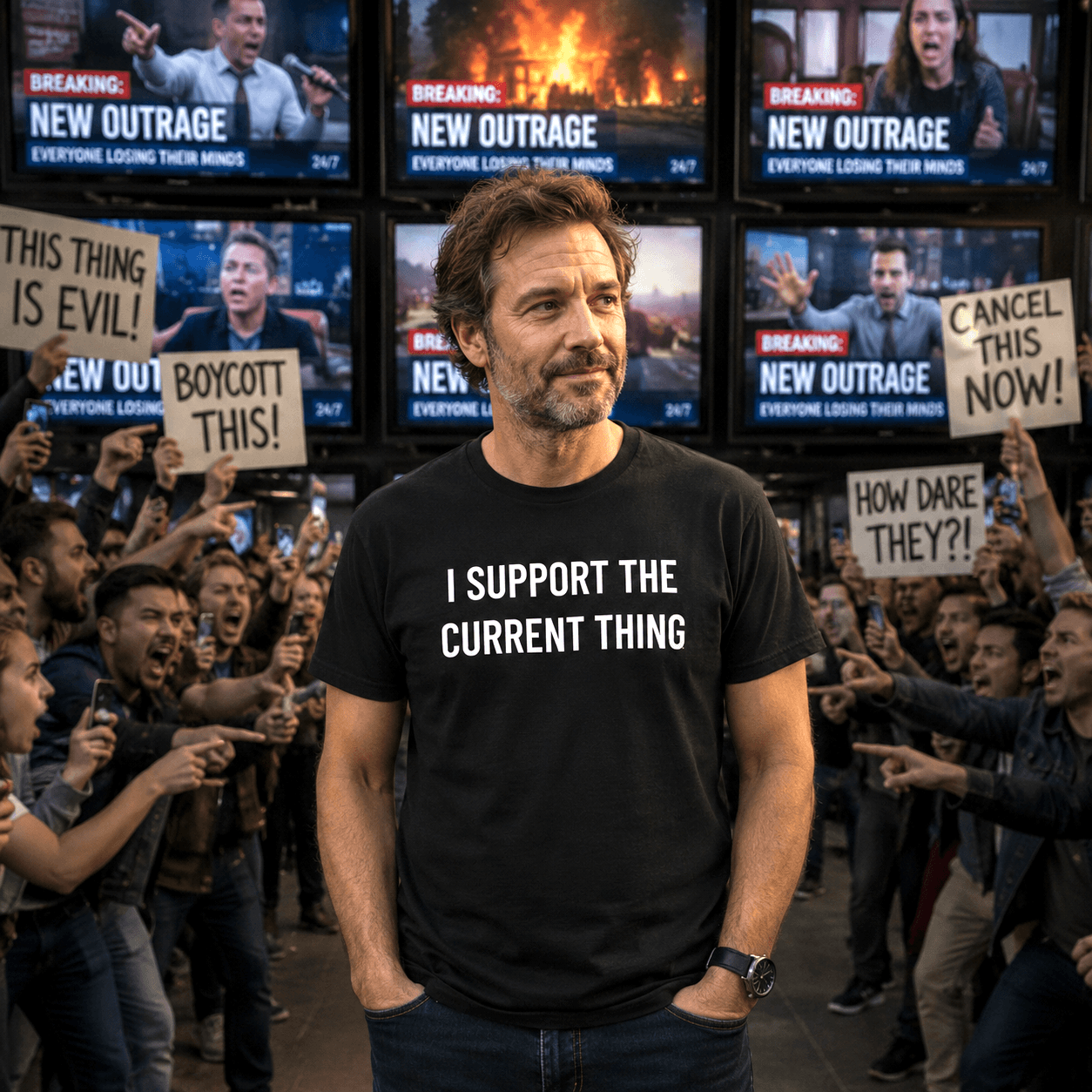 I SUPPORT THE CURRENT THING t-shirt