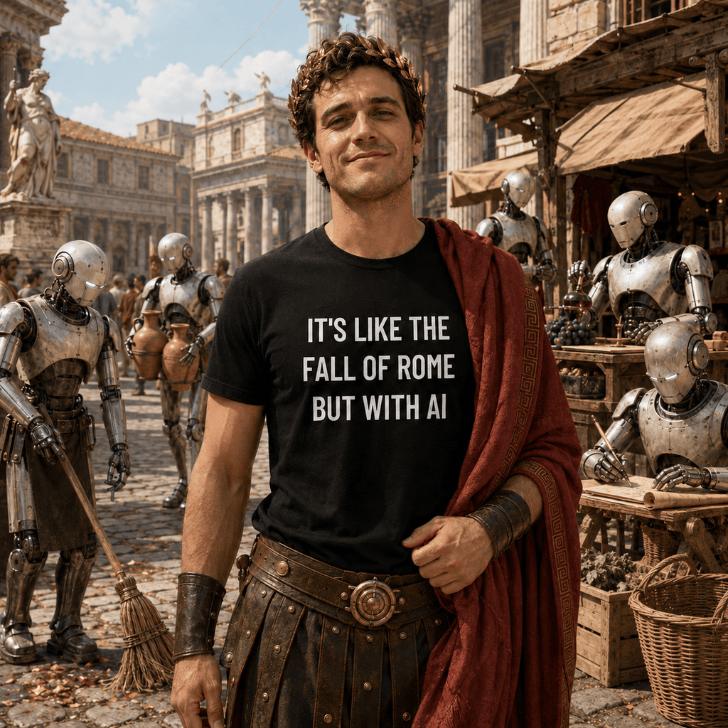 IT'S LIKE THE FALL OF ROME BUT WITH AI t-shirt