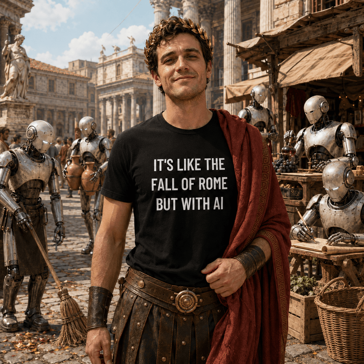 IT'S LIKE THE FALL OF ROME BUT WITH AI t-shirt