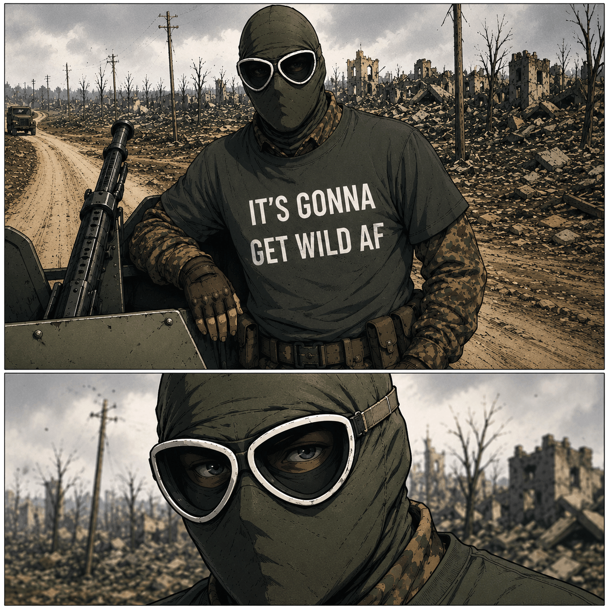 IT'S GONNA GET WILD AF statement t-shirt featured front | BASED ALT-WEAR