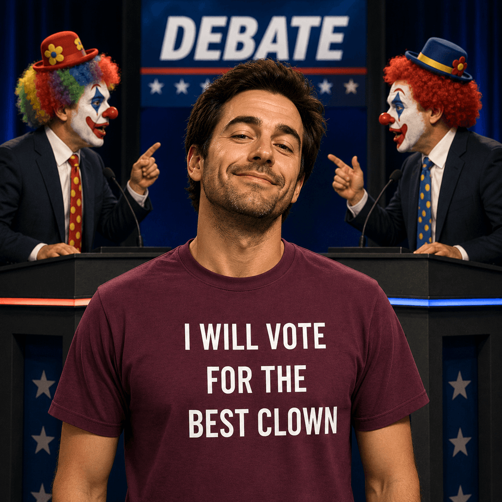 I WILL VOTE FOR THE BEST CLOWN t-shirt