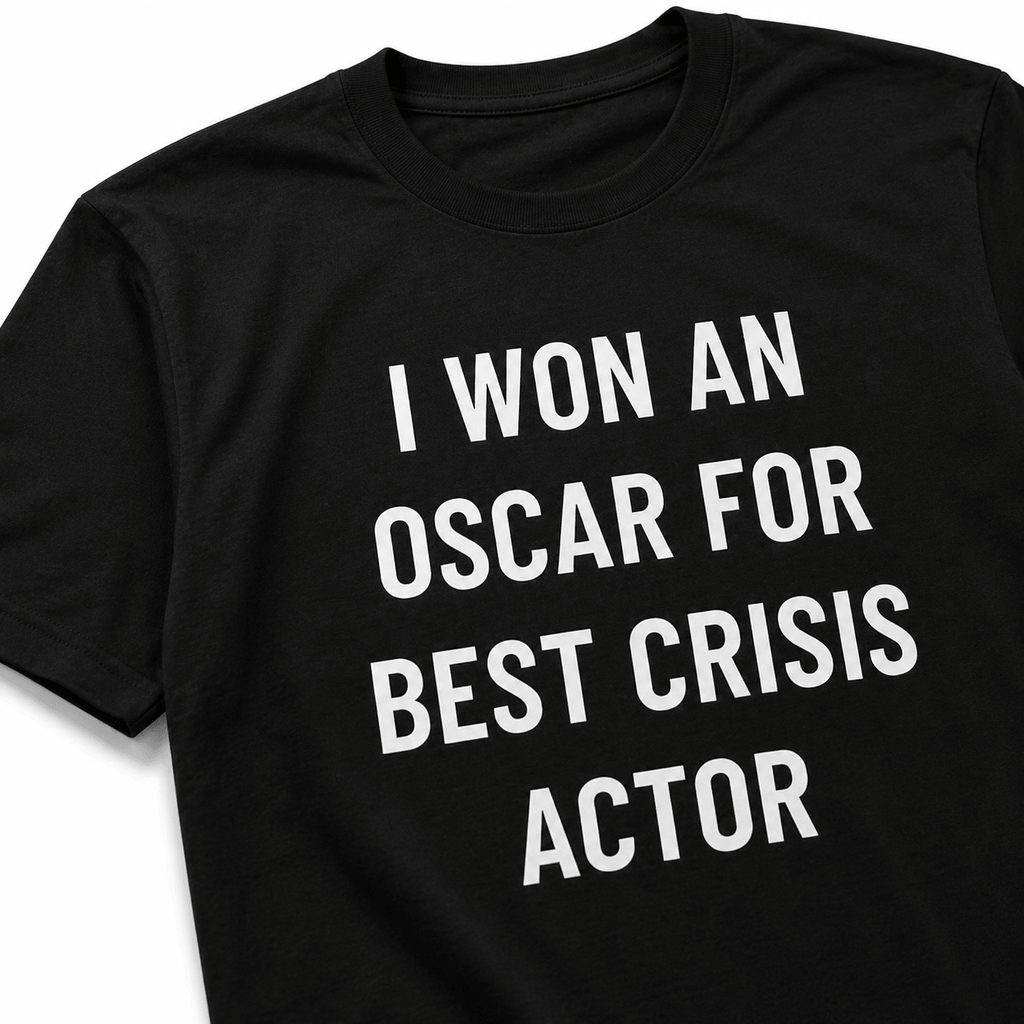 I WON AN OSCAR FOR BEST CRISIS ACTOR t-shirt