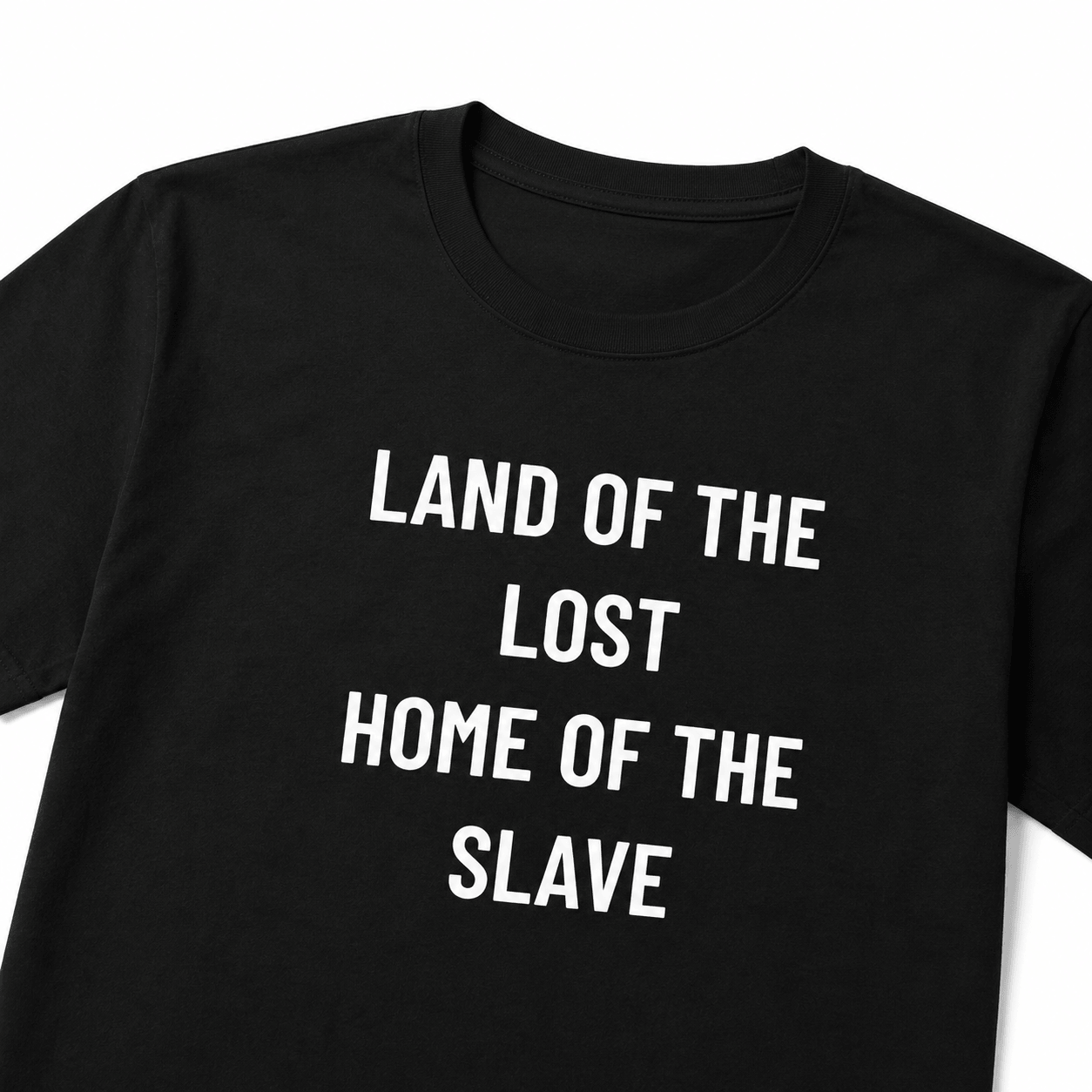 LAND OF THE LOST HOME OF THE SLAVE nihilist blackpill statement t-shirt | BASED ALT-WEAR