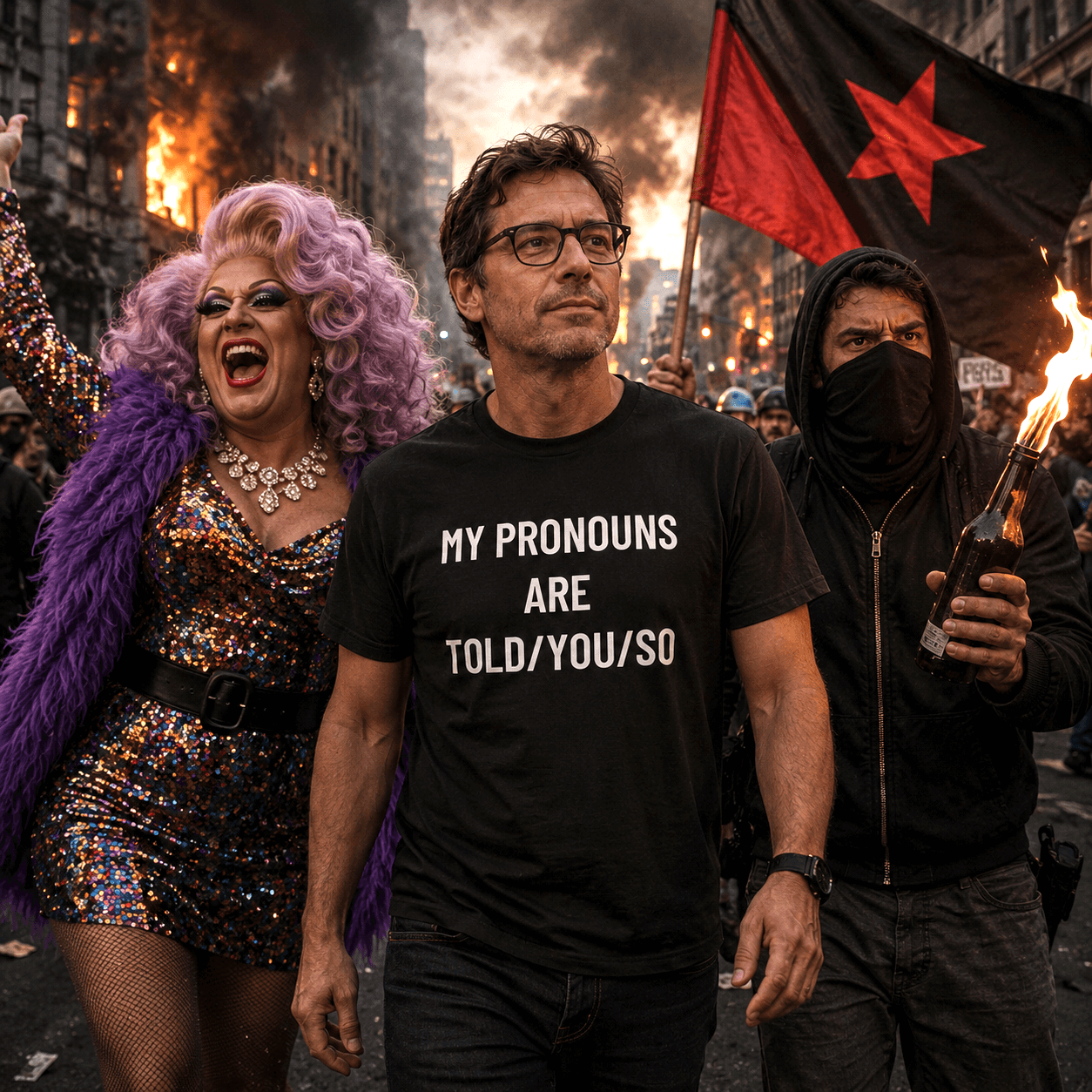 MY PRONOUNS ARE TOLD/YOU/SO t-shirt