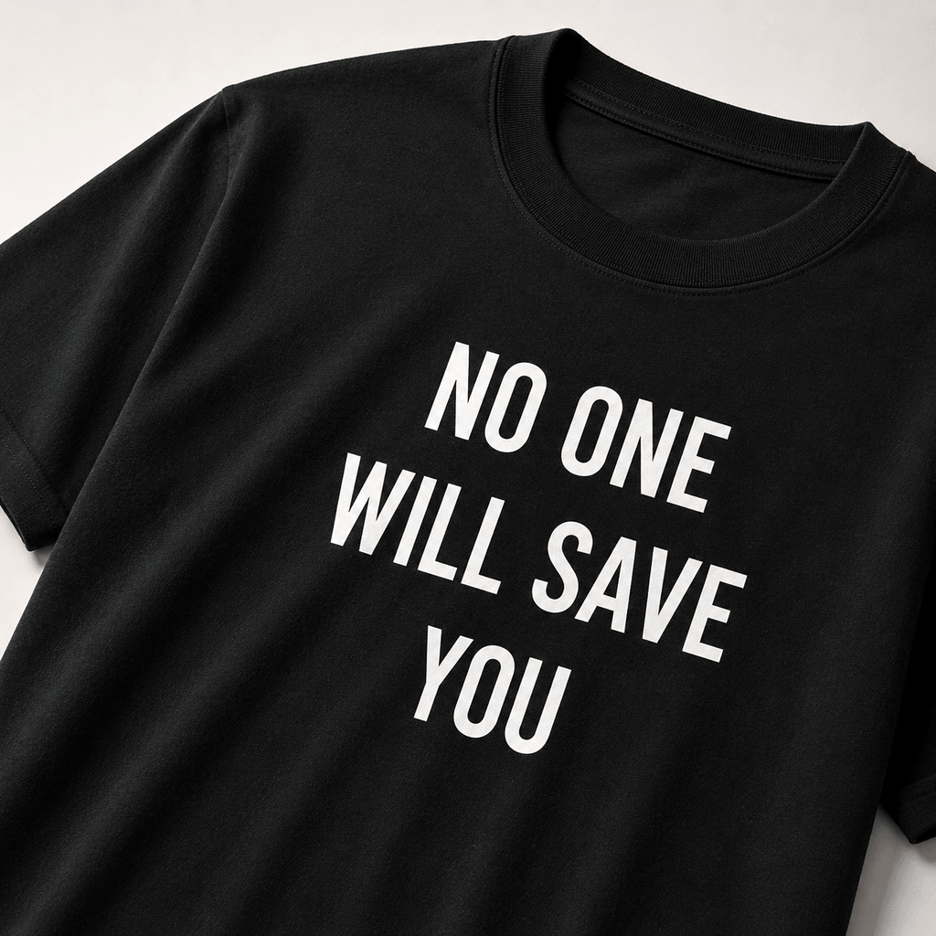 NO ONE WILL SAVE YOU t-shirt