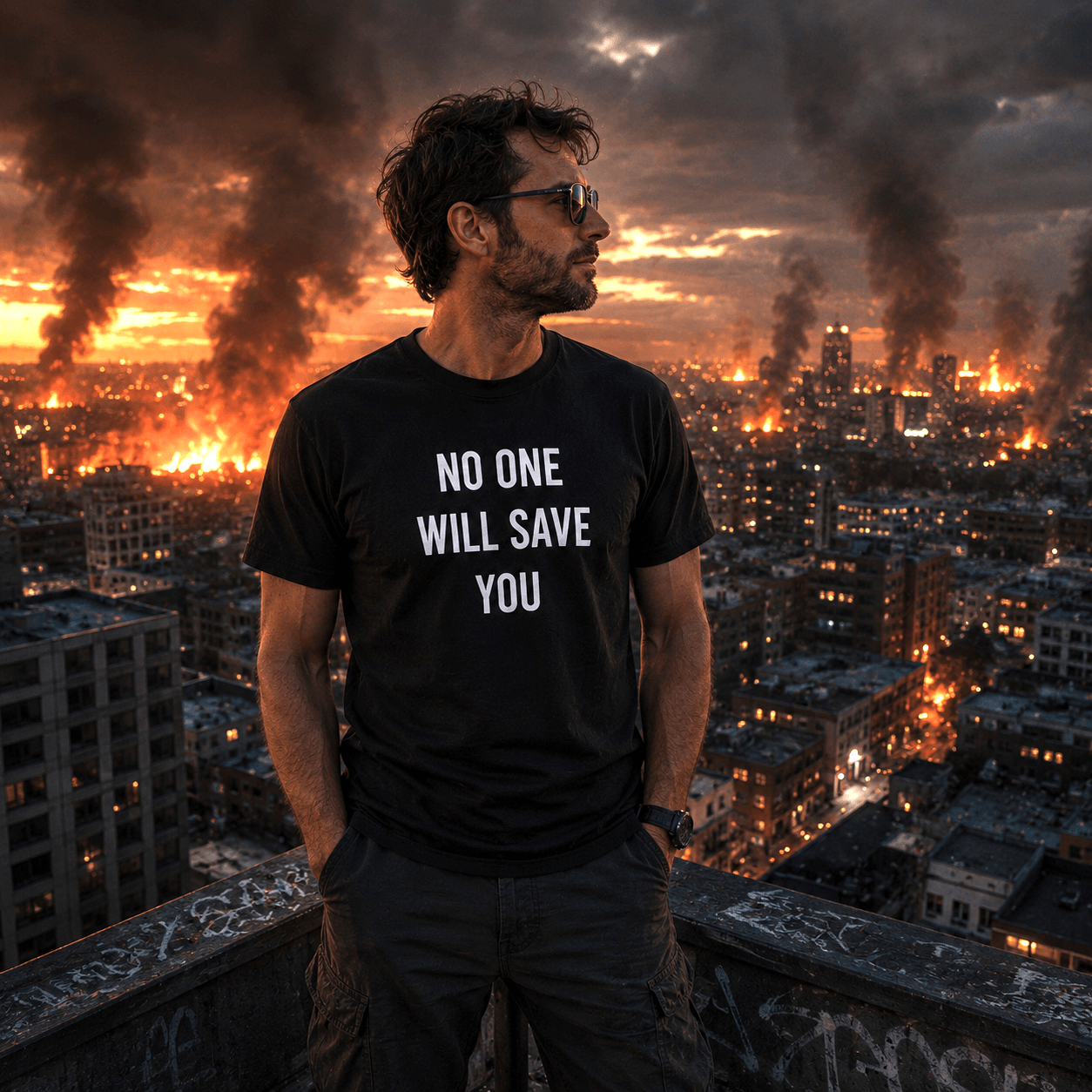NO ONE WILL SAVE YOU t-shirt