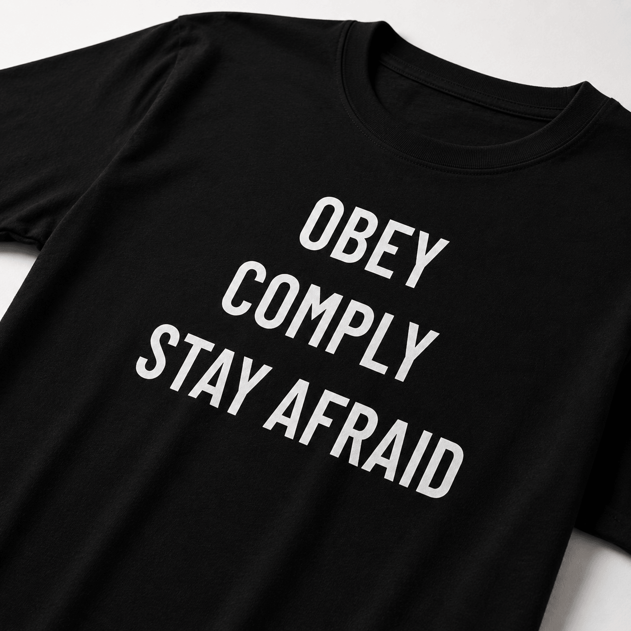 OBEY COMPLY STAY AFRAID t-shirt