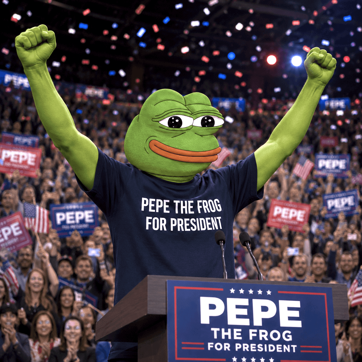 PEPE THE FROG FOR PRESIDENT t-shirt