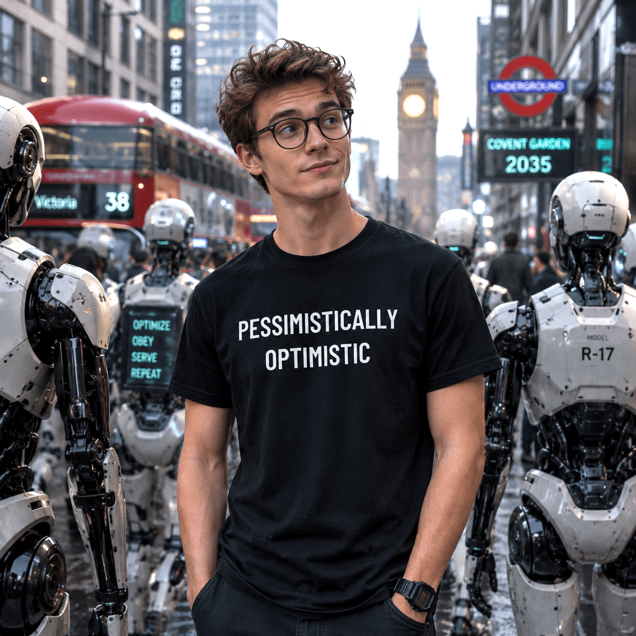 PESSIMISTICALLY OPTIMISTIC t-shirt