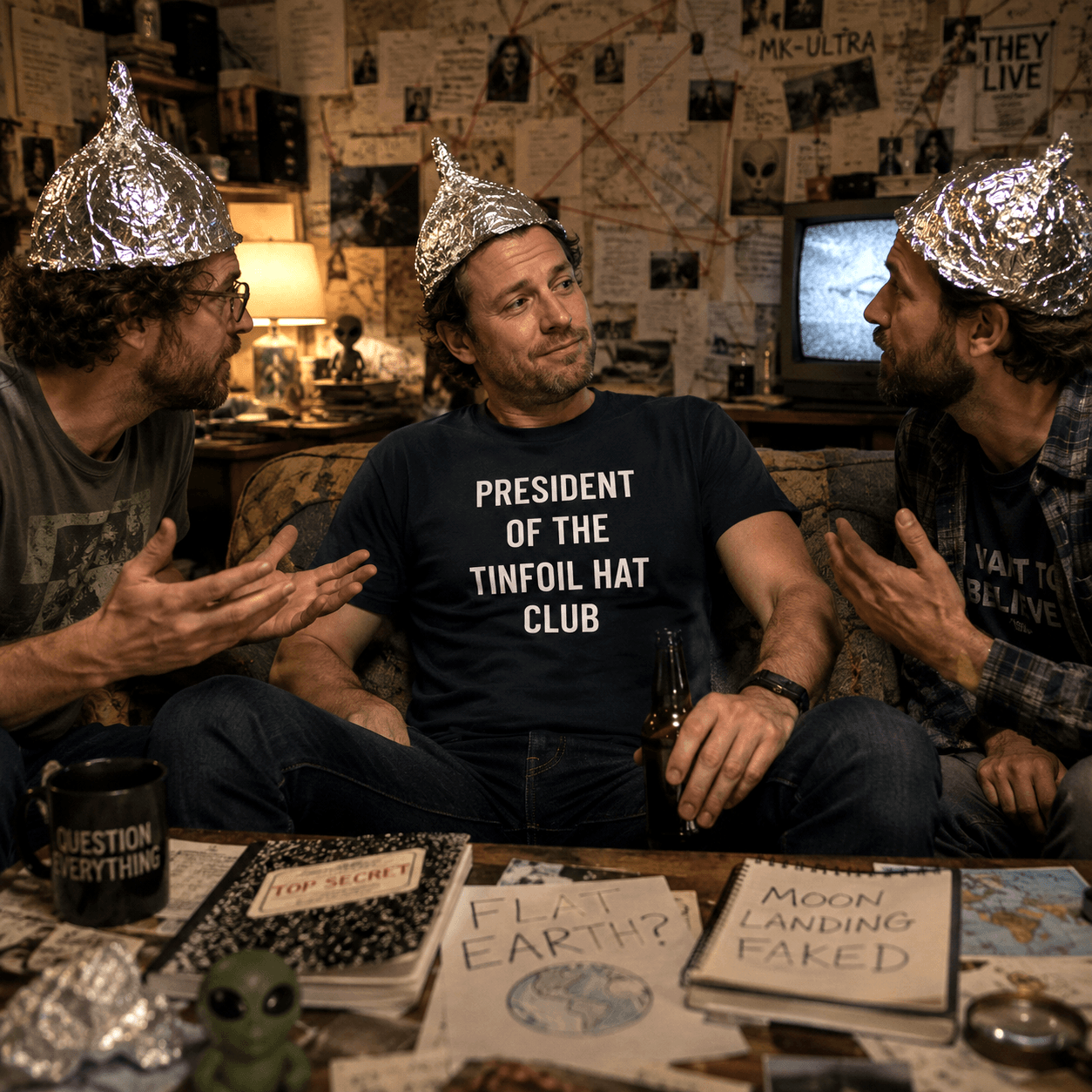 PRESIDENT OF THE TINFOIL HAT CLUB t-shirt