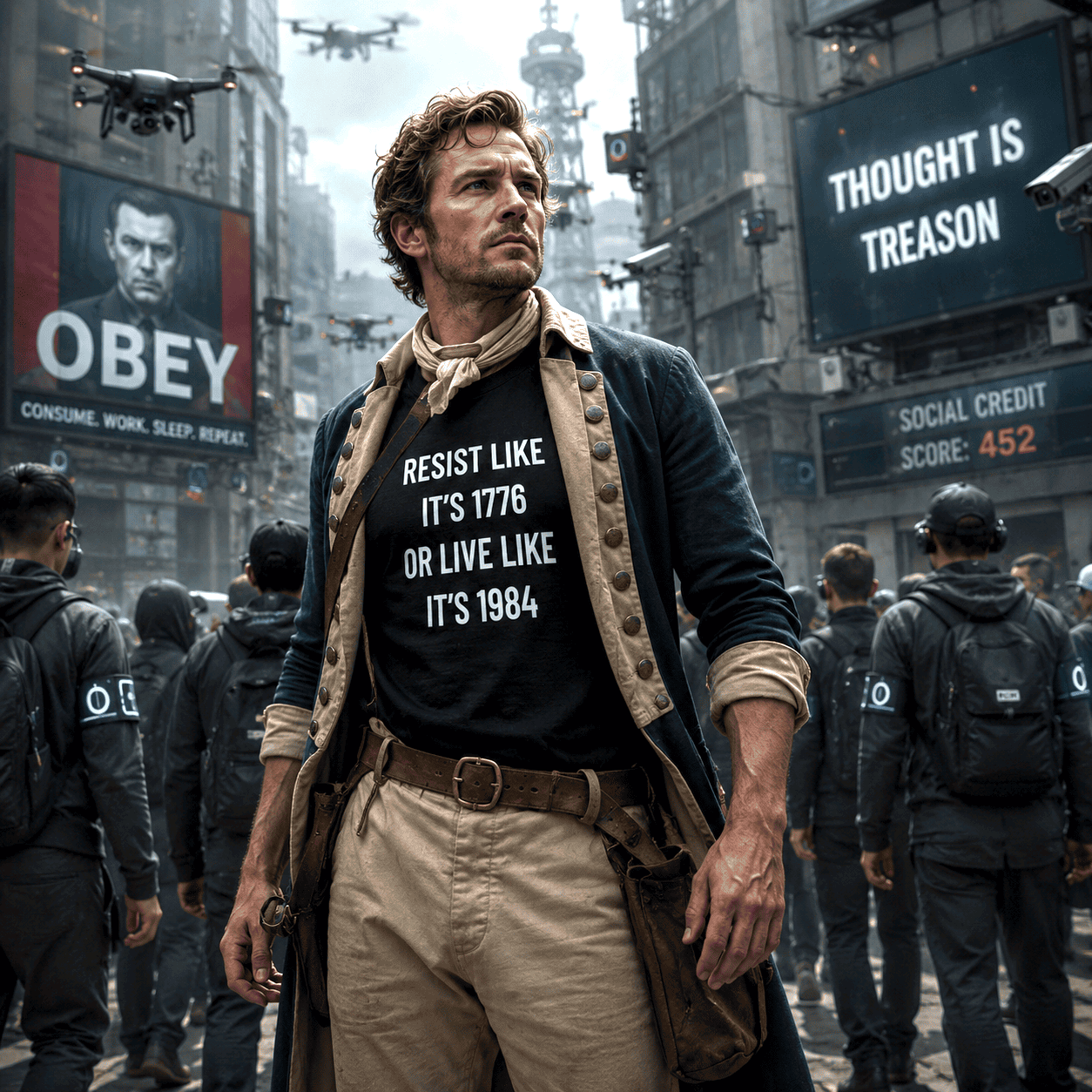 RESIST LIKE IT'S 1776 OR LIVE LIKE IT'S 1984 t-shirt