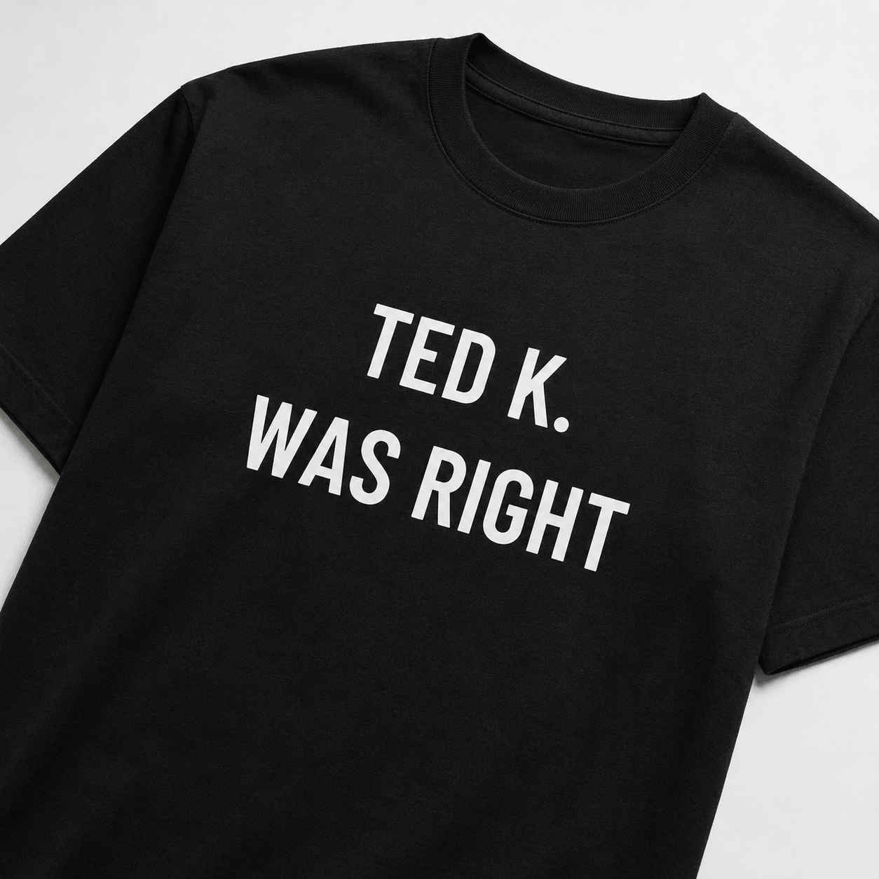 TED K. WAS RIGHT t-shirt