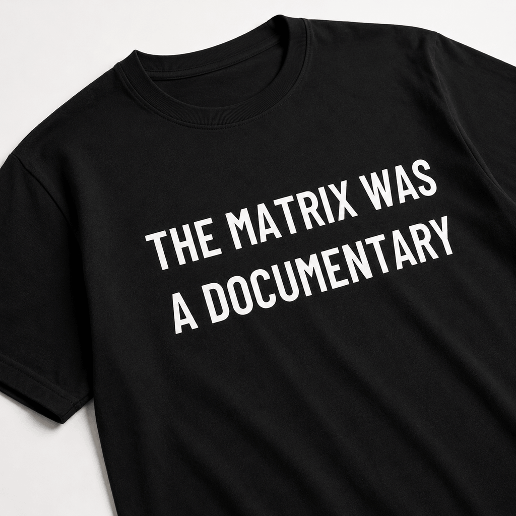 THE MATRIX WAS A DOCUMENTARY t-shirt
