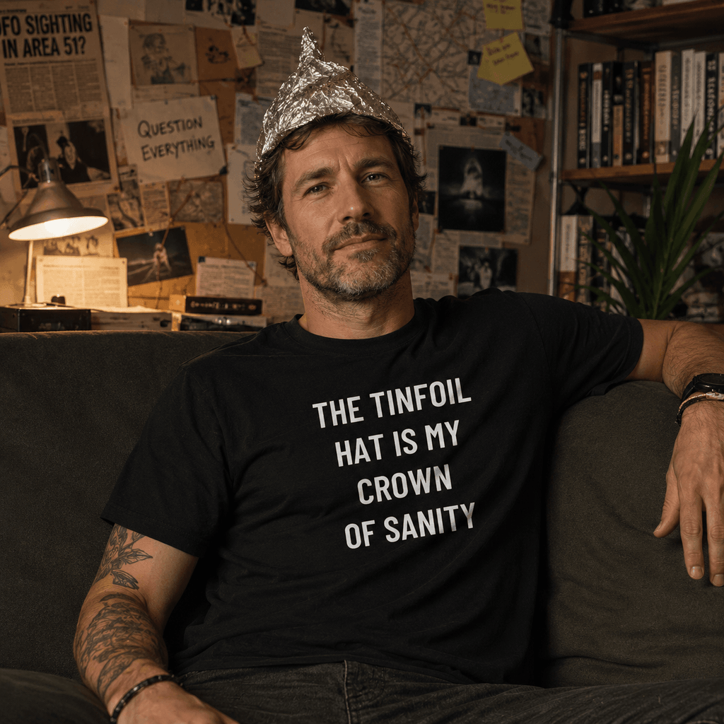 THE TINFOIL HAT IS MY CROWN SANITY counter-mainstream statement t-shirt | BASED ALT-WEAR