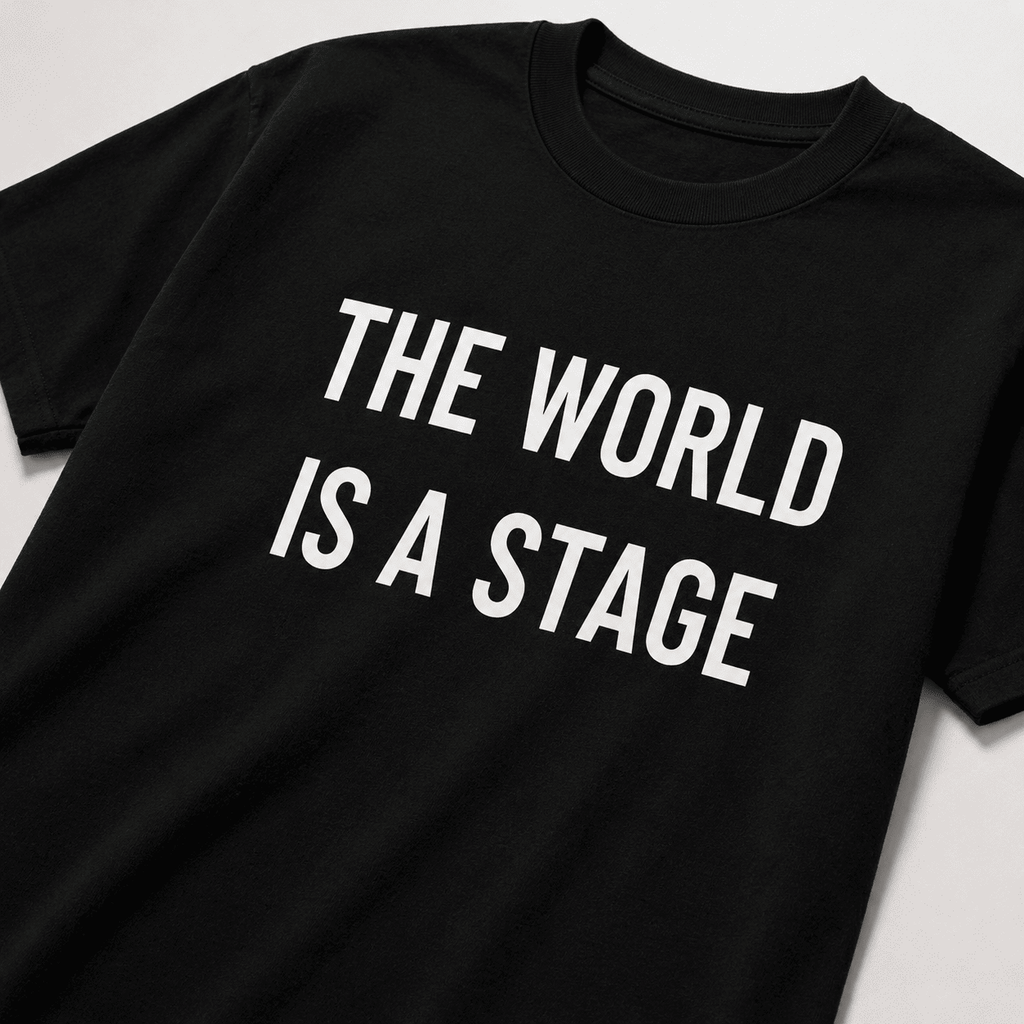 THE WORLD IS A STAGE Shakespeare redpill statement t-shirt | BASED ALT-WEAR