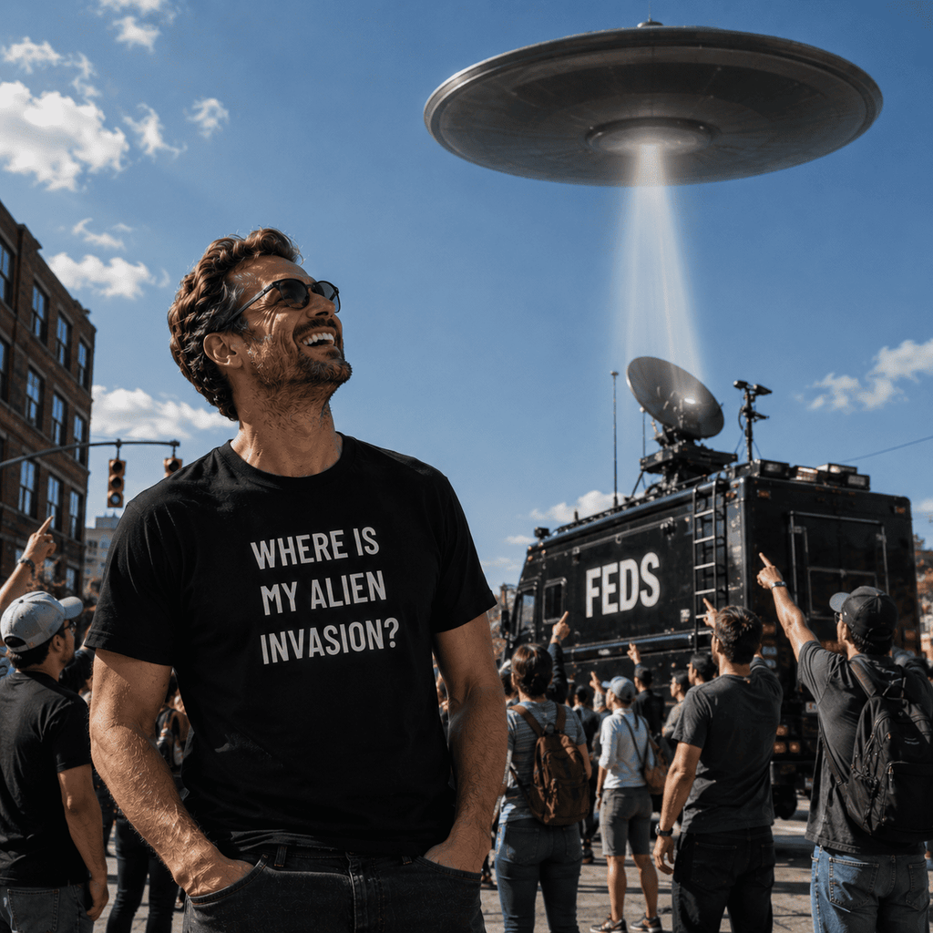 WHERE IS MY ALIEN INVASION? t-shirt