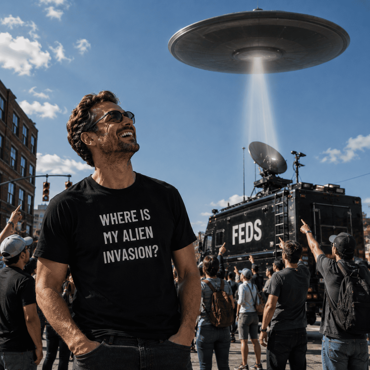 WHERE IS MY ALIEN INVASION? t-shirt