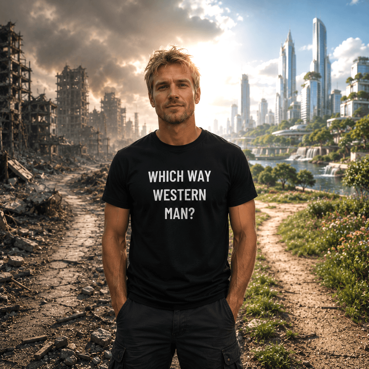 WHICH WAY WESTERN MAN? t-shirt