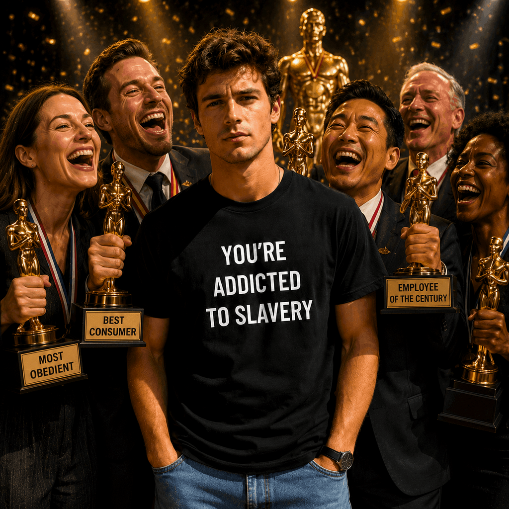 YOU'RE ADDICTED TO SLAVERY t-shirt