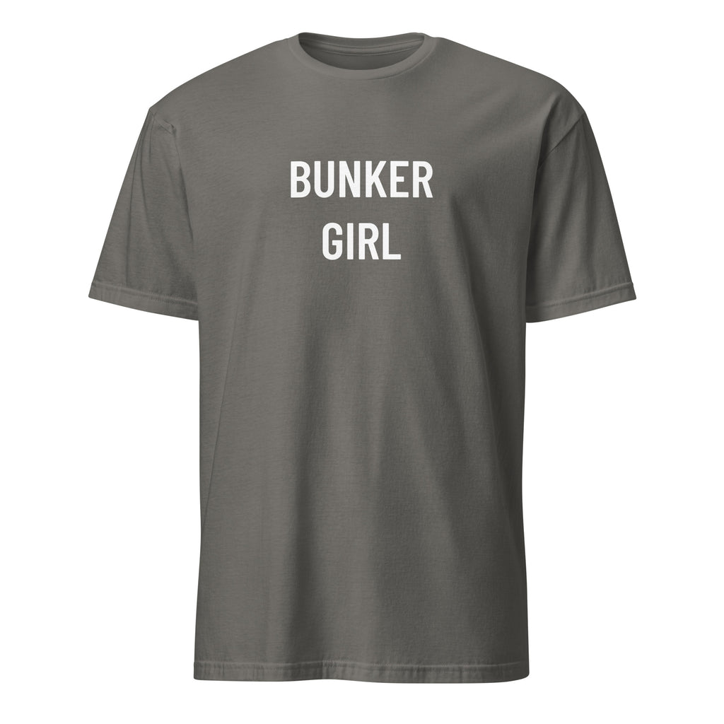 BUNKER GIRL prepper-culture statement t-shirt in Grey | BASED ALT-WEAR