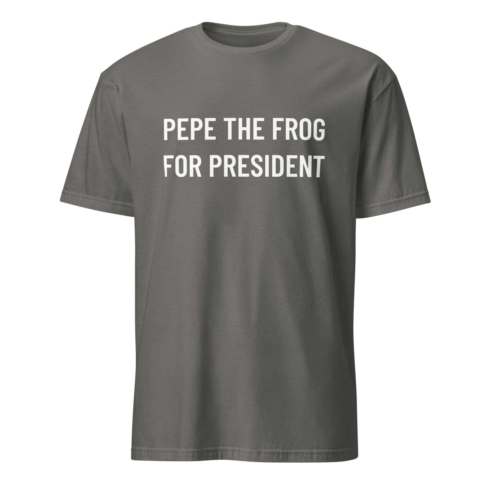 PEPE THE FROG FOR PRESIDENT meme-culture statement t-shirt in Grey | BASED ALT-WEAR