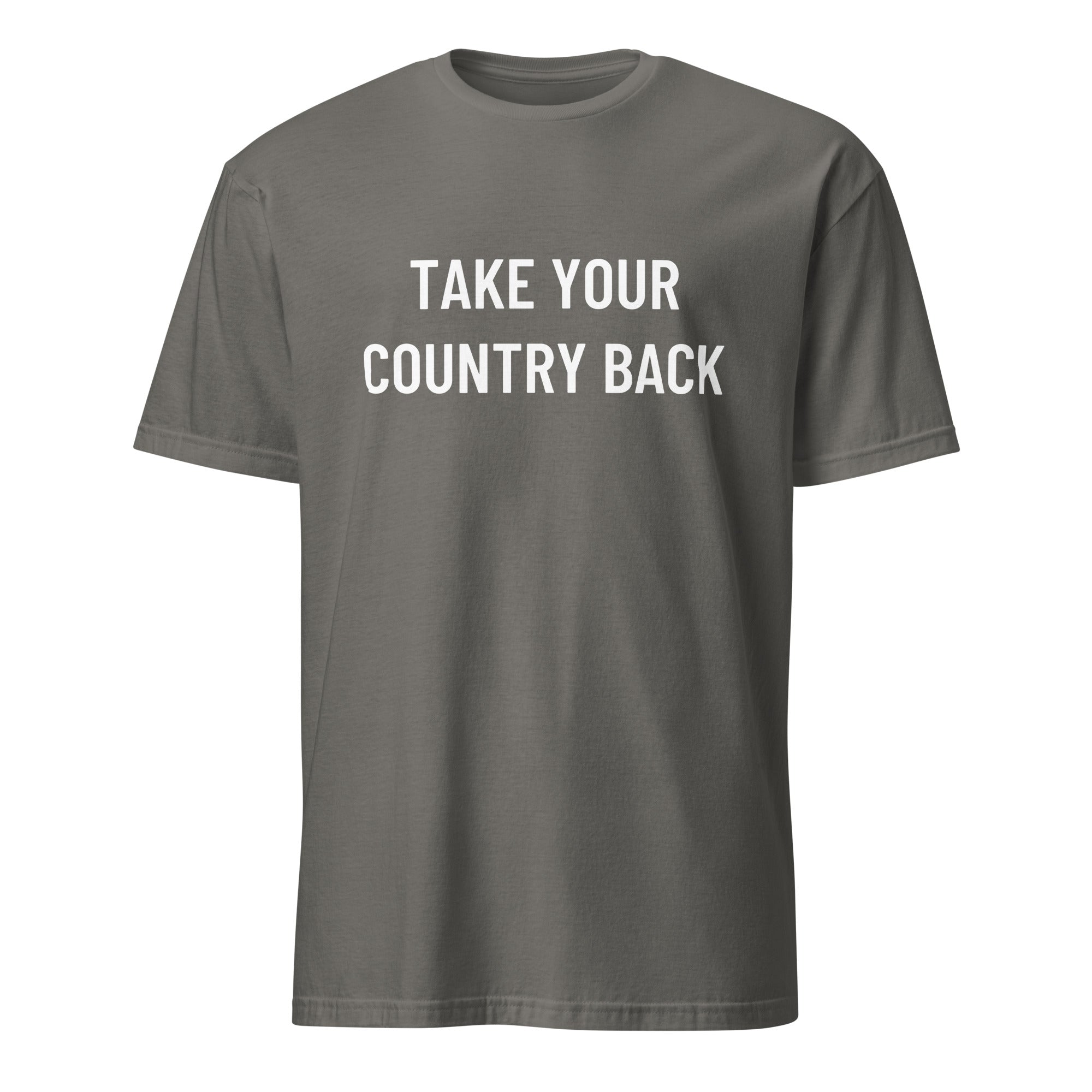 TAKE YOUR COUNTRY BACK patriotic statement t-shirt in Grey | BASED ALT-WEAR