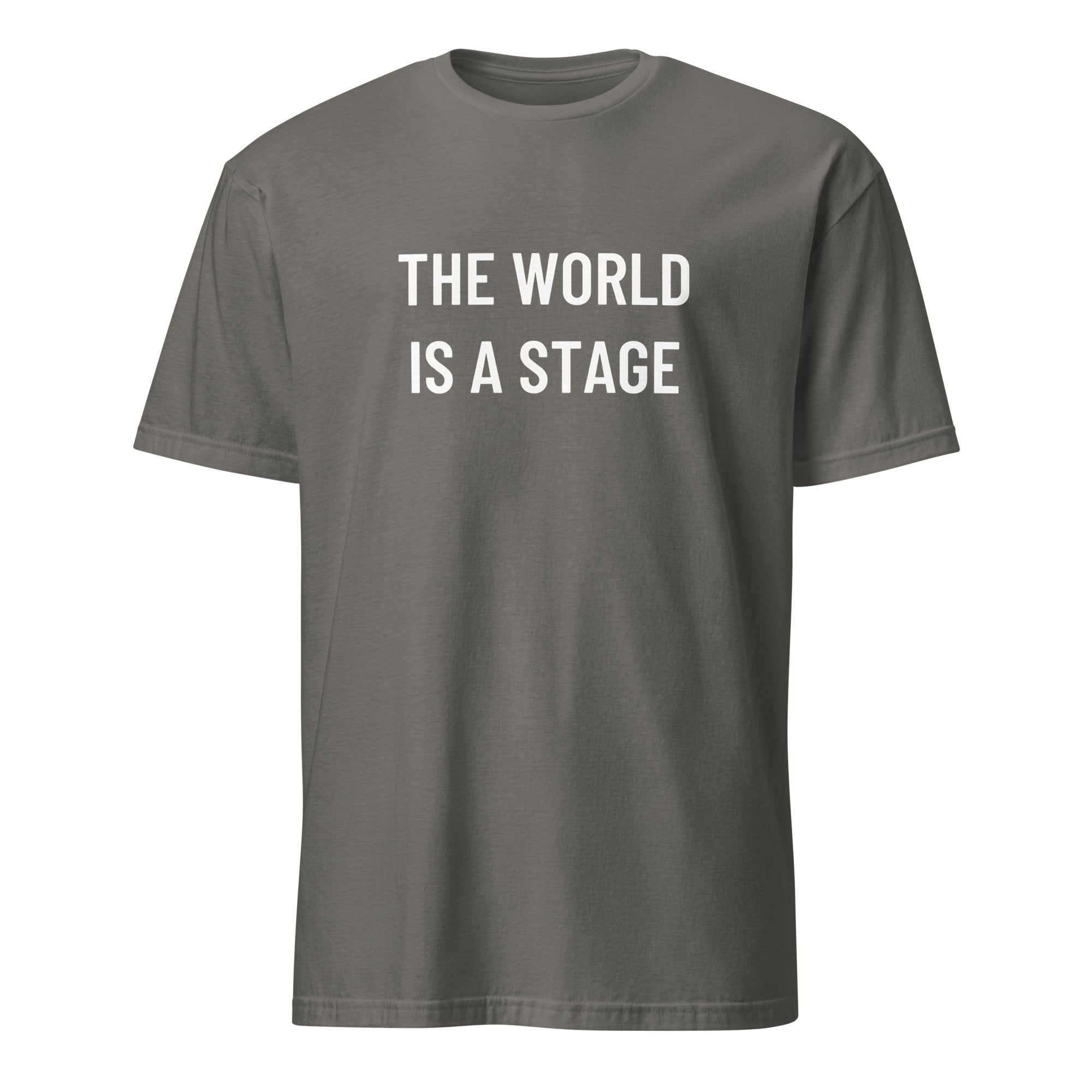 THE WORLD IS A STAGE Shakespeare redpill statement t-shirt in Grey | BASED ALT-WEAR