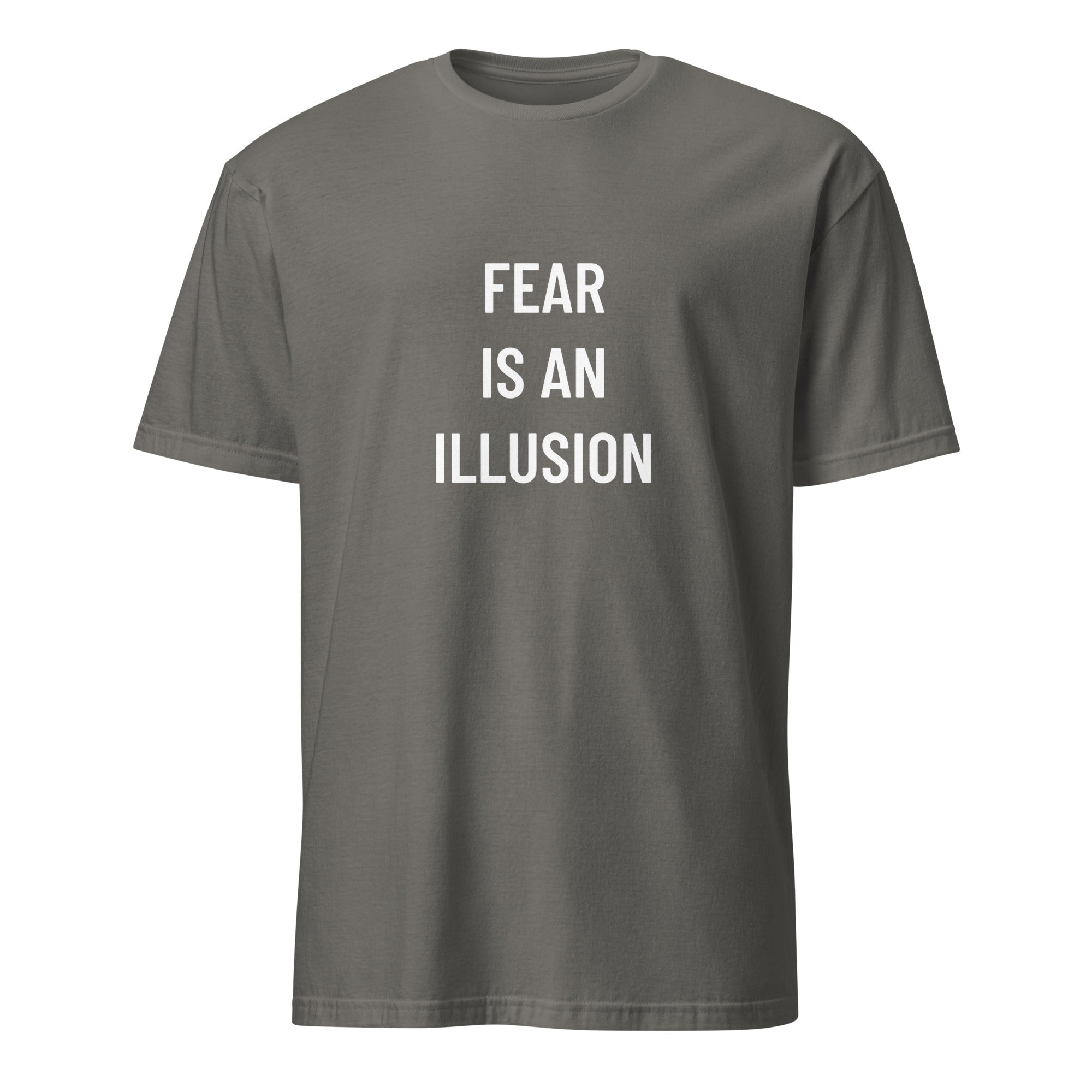 FEAR IS AN ILLUSION statement t-shirt in Grey | BASED ALT-WEAR