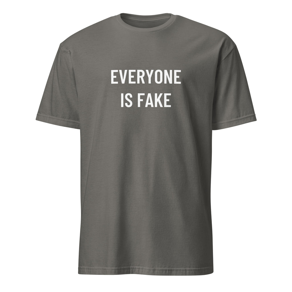 EVERYONE IS FAKE blackpill statement t-shirt in Grey | BASED ALT-WEAR