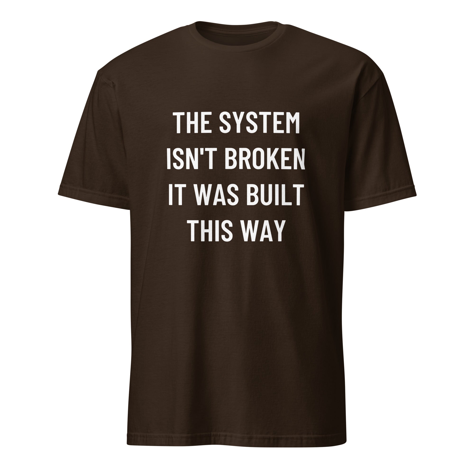 THE SYSTEM ISN'T BROKEN IT WAS BUILT THIS WAY anti-establishment statement t-shirt in Navy | BASED ALT-WEAR