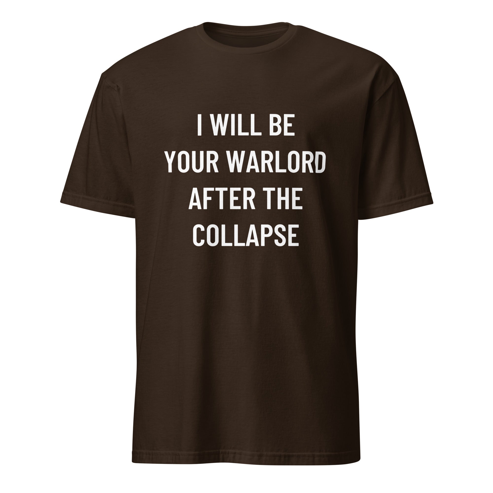 I WILL BE YOUR WARLORD AFTER THE COLLAPSE nihilist blackpill statement t-shirt in Pink | BASED ALT-WEAR