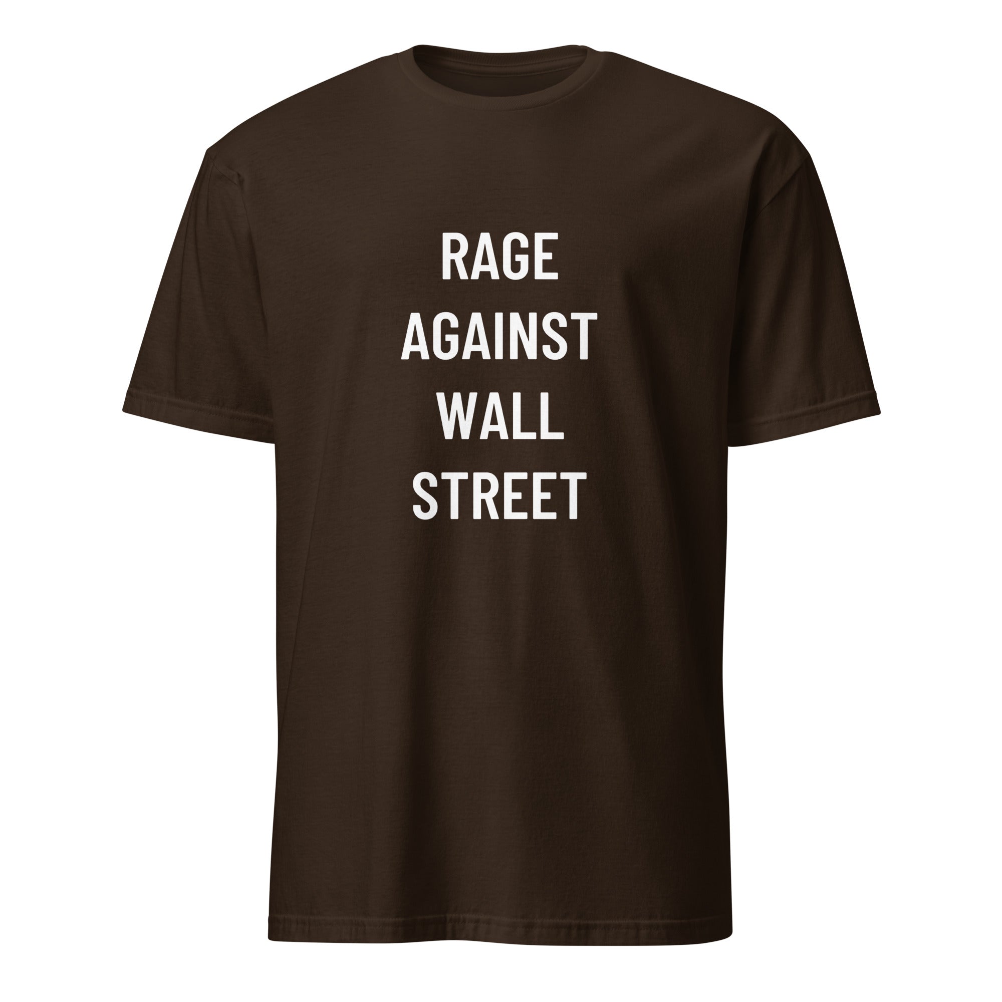RAGE AGAINST WALL STREET anti-finance statement t-shirt in Pink | BASED ALT-WEAR