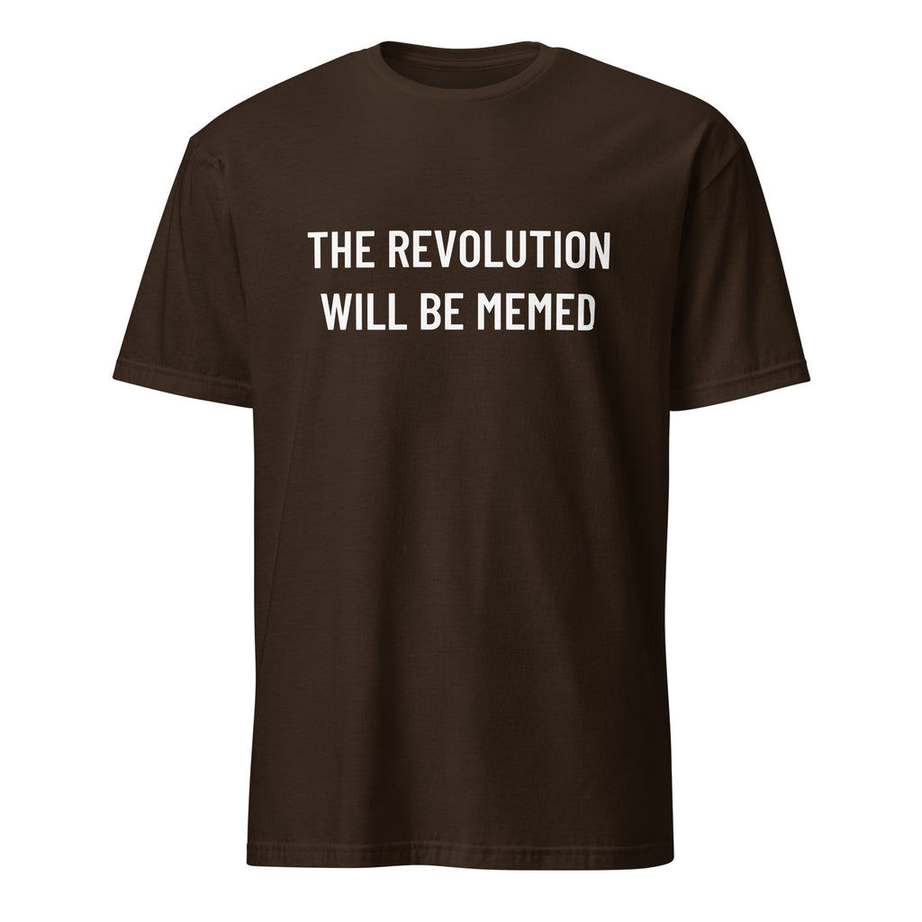 THE REVOLUTION WILL BE MEMED meme-culture statement t-shirt in Pink | BASED ALT-WEAR
