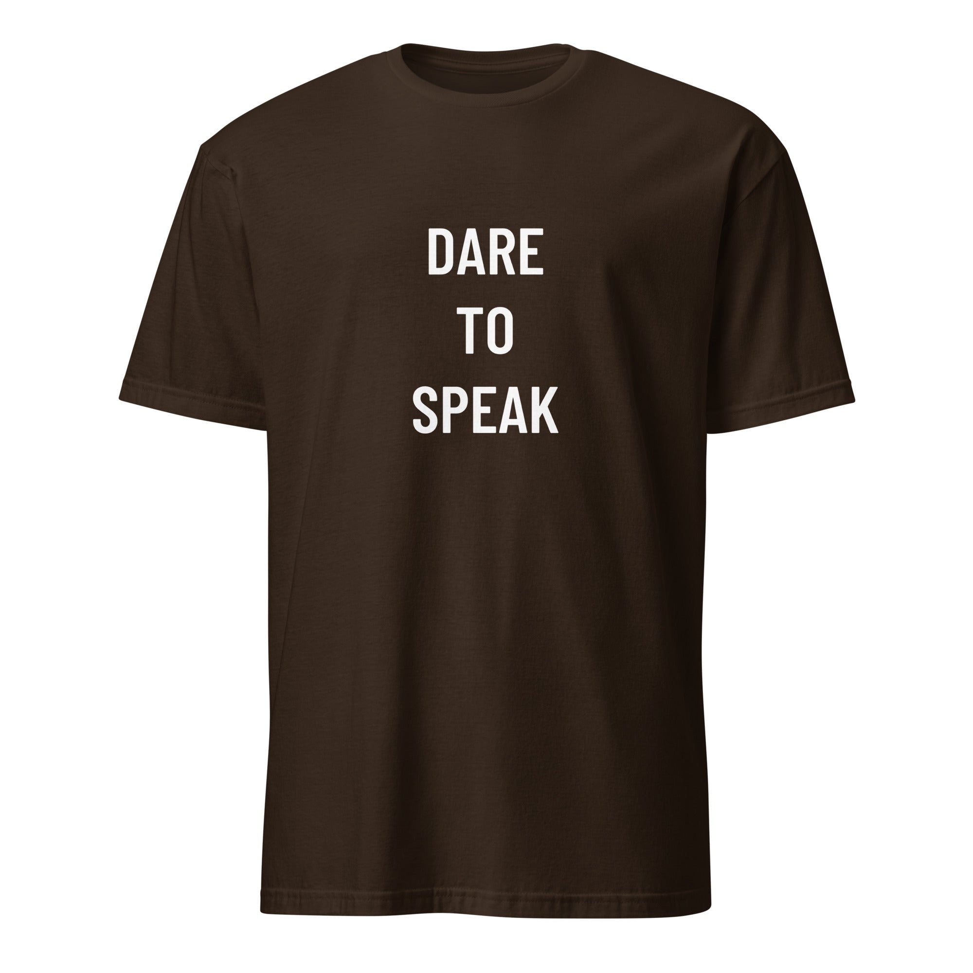 DARE TO SPEAK free-speech statement t-shirt in Brown | BASED ALT-WEAR