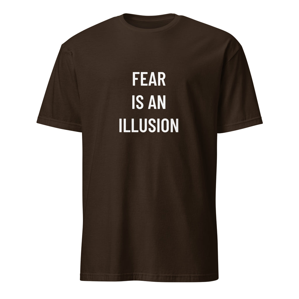 FEAR IS AN ILLUSION statement t-shirt in Brown | BASED ALT-WEAR